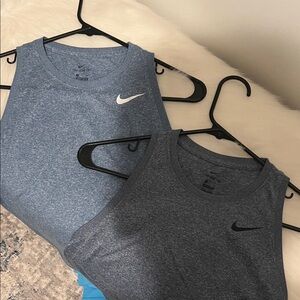 Nike Women's Dual Pack Tank Tops - Light Blue and Dark Gray
